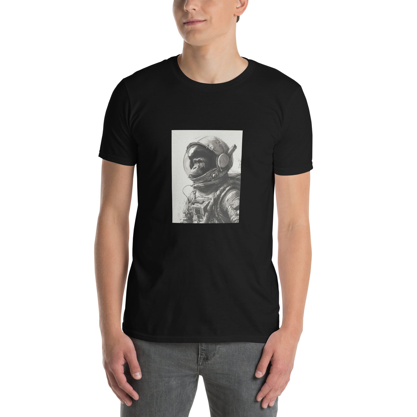 Short-Sleeve Unisex T-Shirt "Monkey Astronut" (front) id: 520