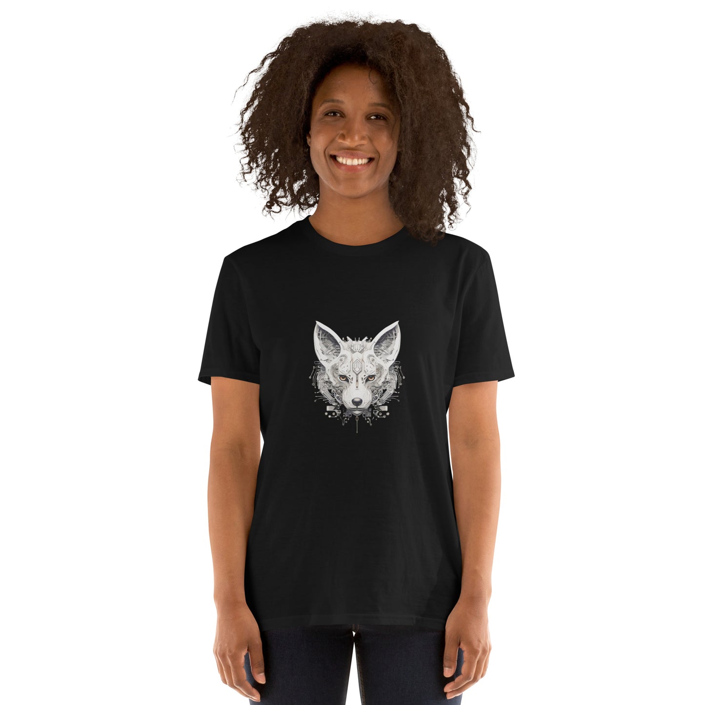 Short-Sleeve Unisex T-Shirt "Wolf Robot" (front) id: 540