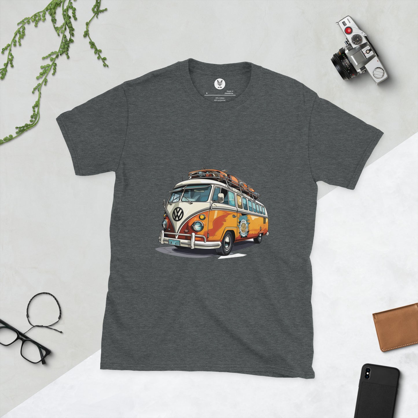 T-shirt unisex z krótkim rękawem „RETRO CAR” ID: 84 (PREMIUM)