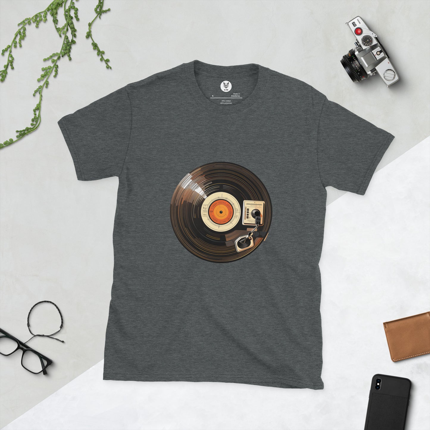 Koszulka unisex z krótkim rękawem „vinyl record” ID: 150 (PREMIUM)