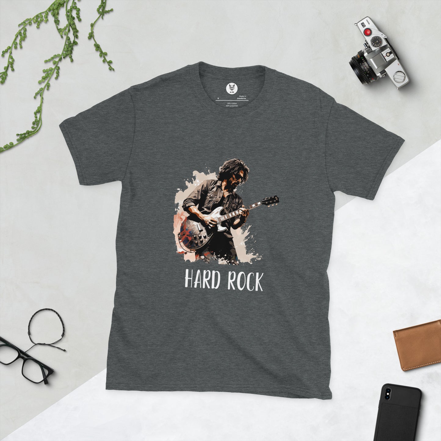 Short-Sleeve Unisex T-Shirt "HARD ROCK GUITARIST" ID: 153 (PREMIUM)