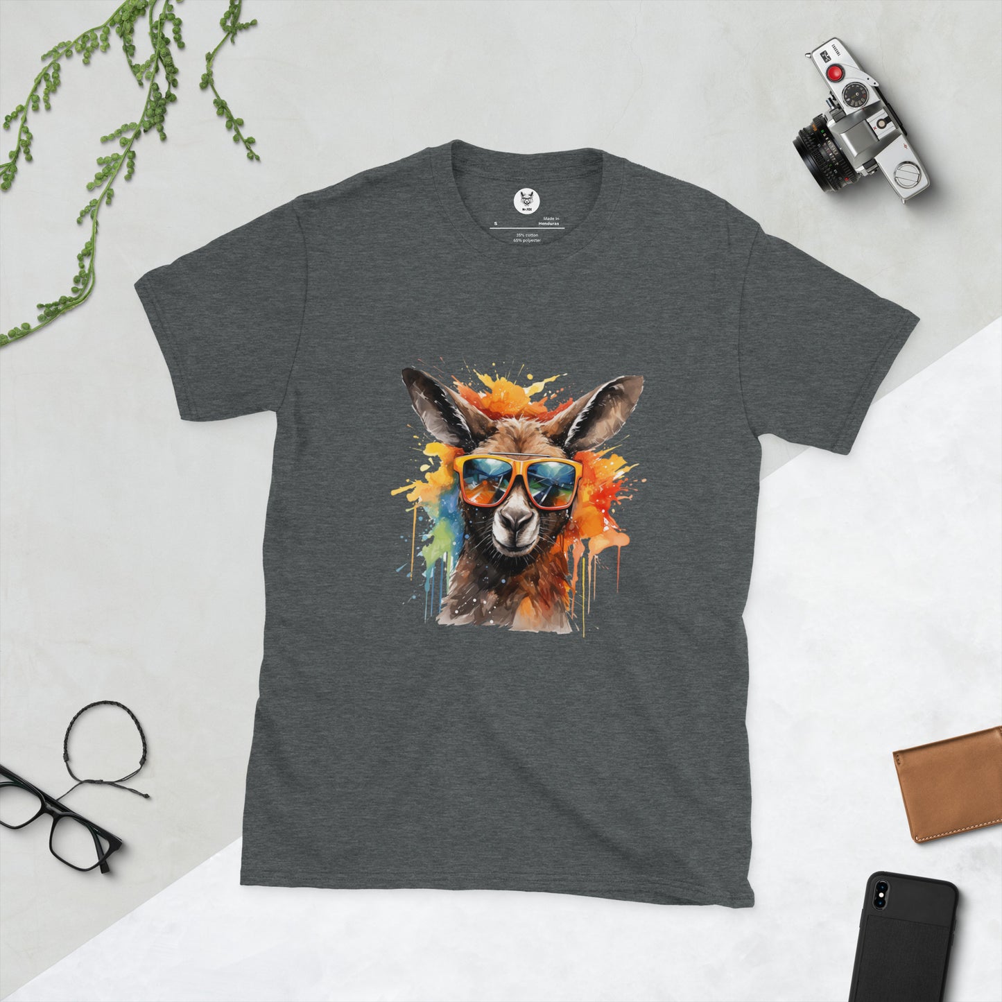 T-Shirt unisex z krótkim rękawem „KANGAROO POP ART” ID: 184 (PREMIUM)