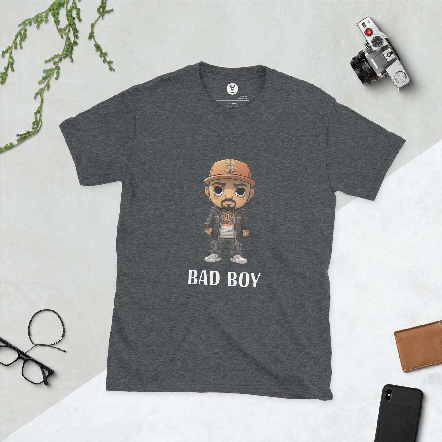 Koszulka unisex z krótkim rękawem „BAD BOY” ID: 196 (PREMIUM)