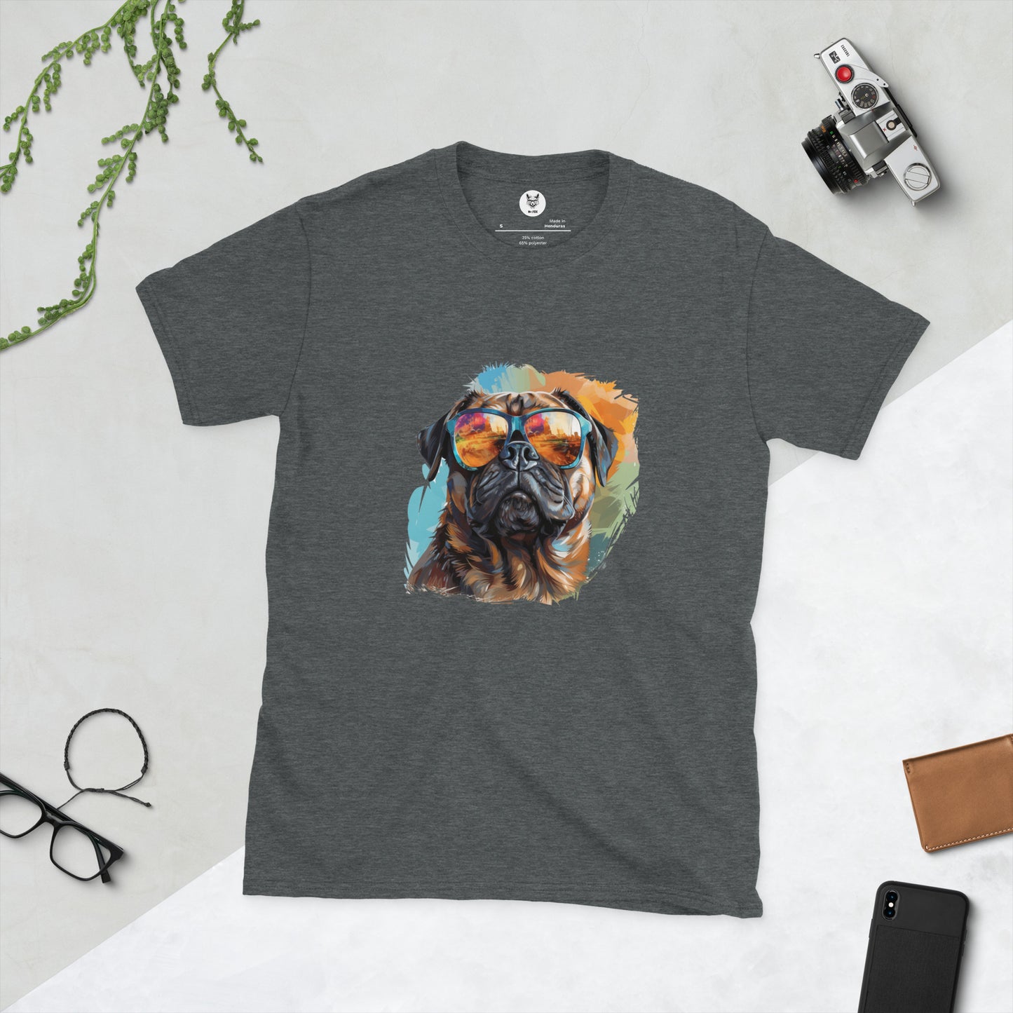 Koszulka unisex z krótkim rękawem "PUG DOG" ID: 204 (PREMIUM)