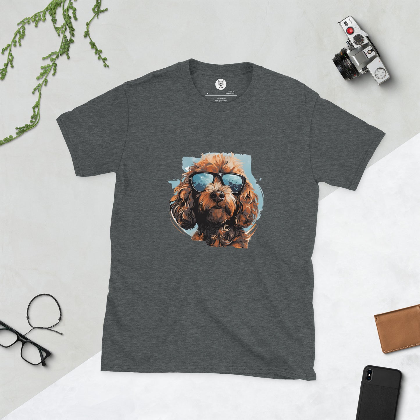 Koszulka unisex z krótkim rękawem „COOL DOG” ID: 208 (PREMIUM)