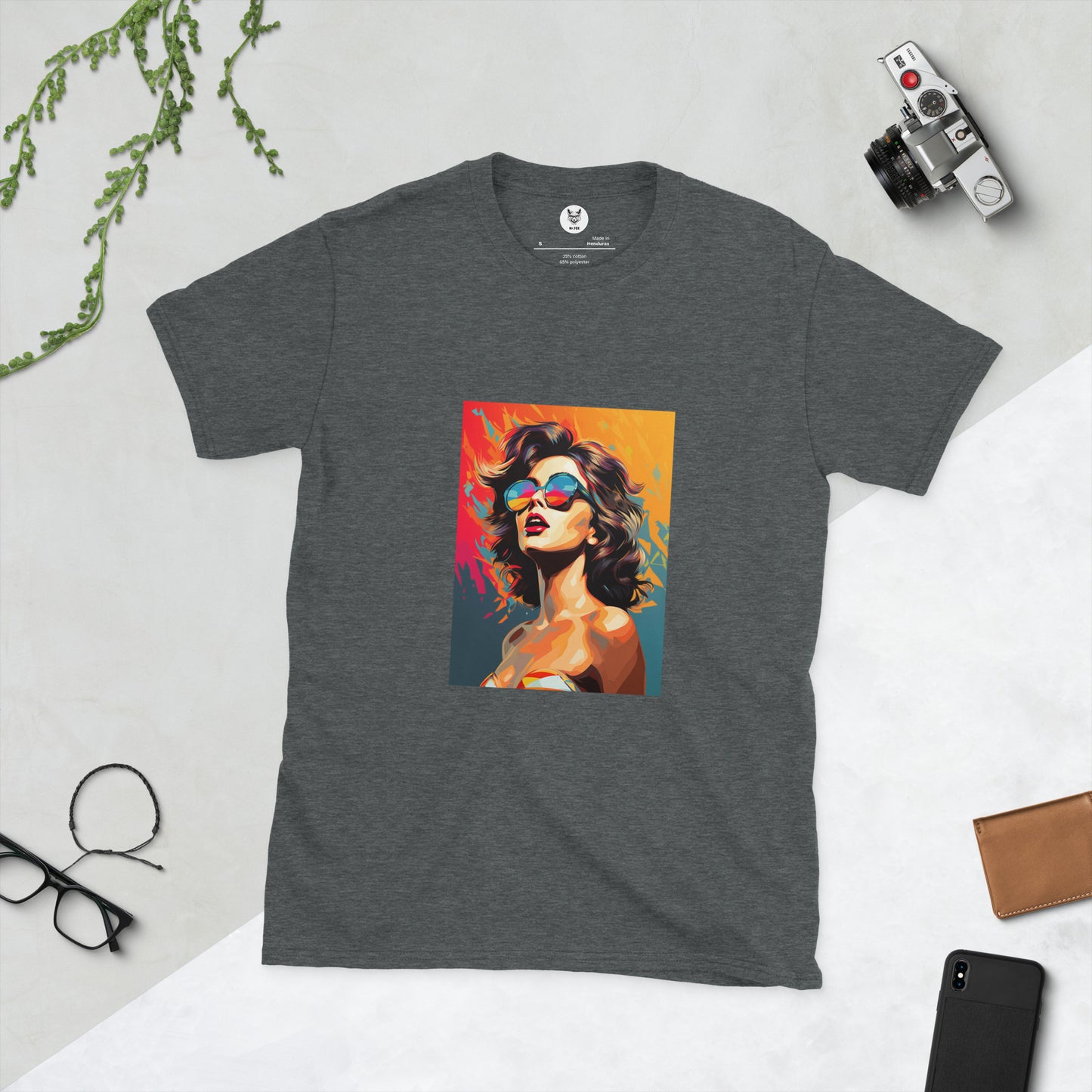 T-shirt unisex z krótkim rękawem „POP ART GIRL” ID: 225 (PREMIUM)