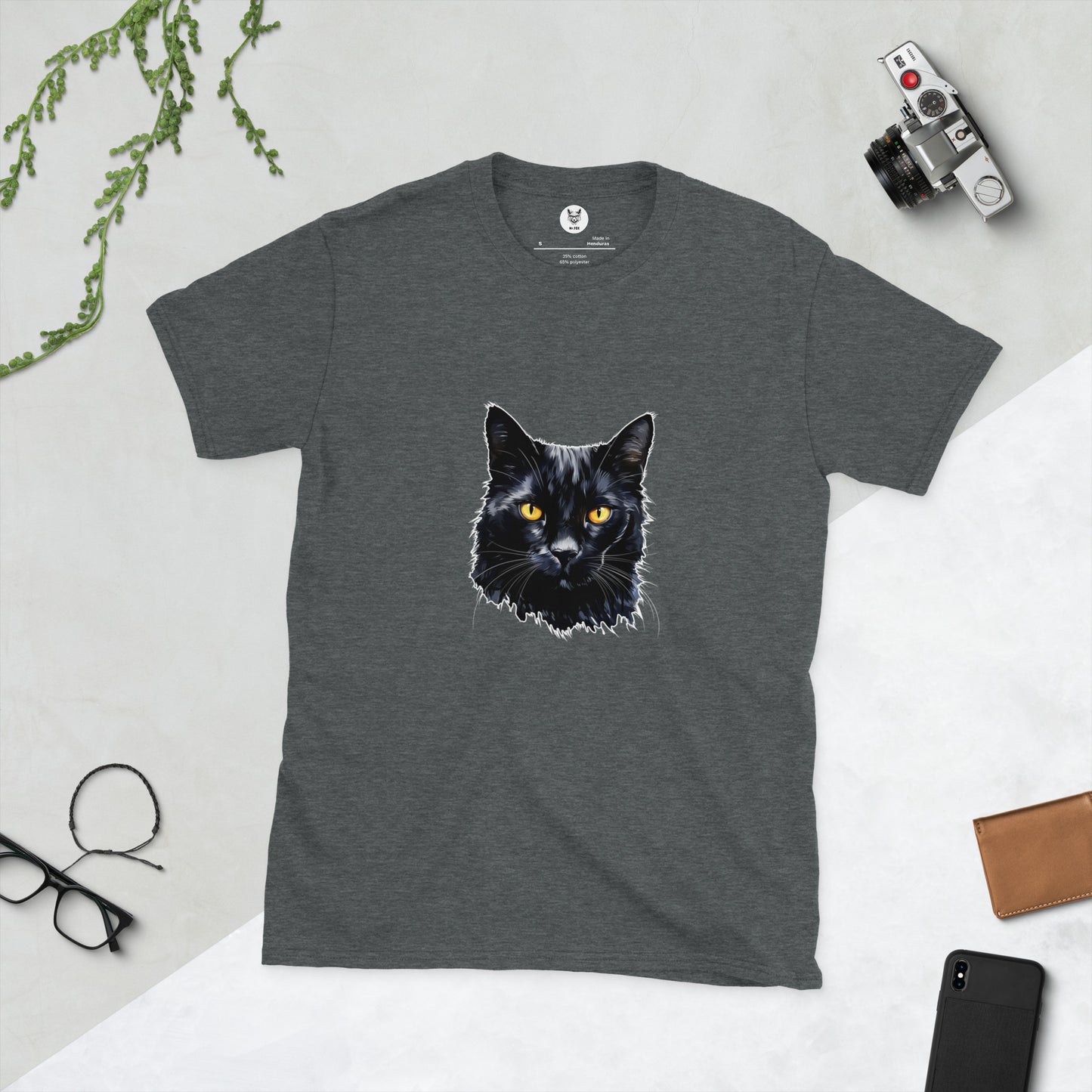 Футболка унисекс с коротким рукавом "BLACK CAT" id: 30 (ПРЕМИУМ)