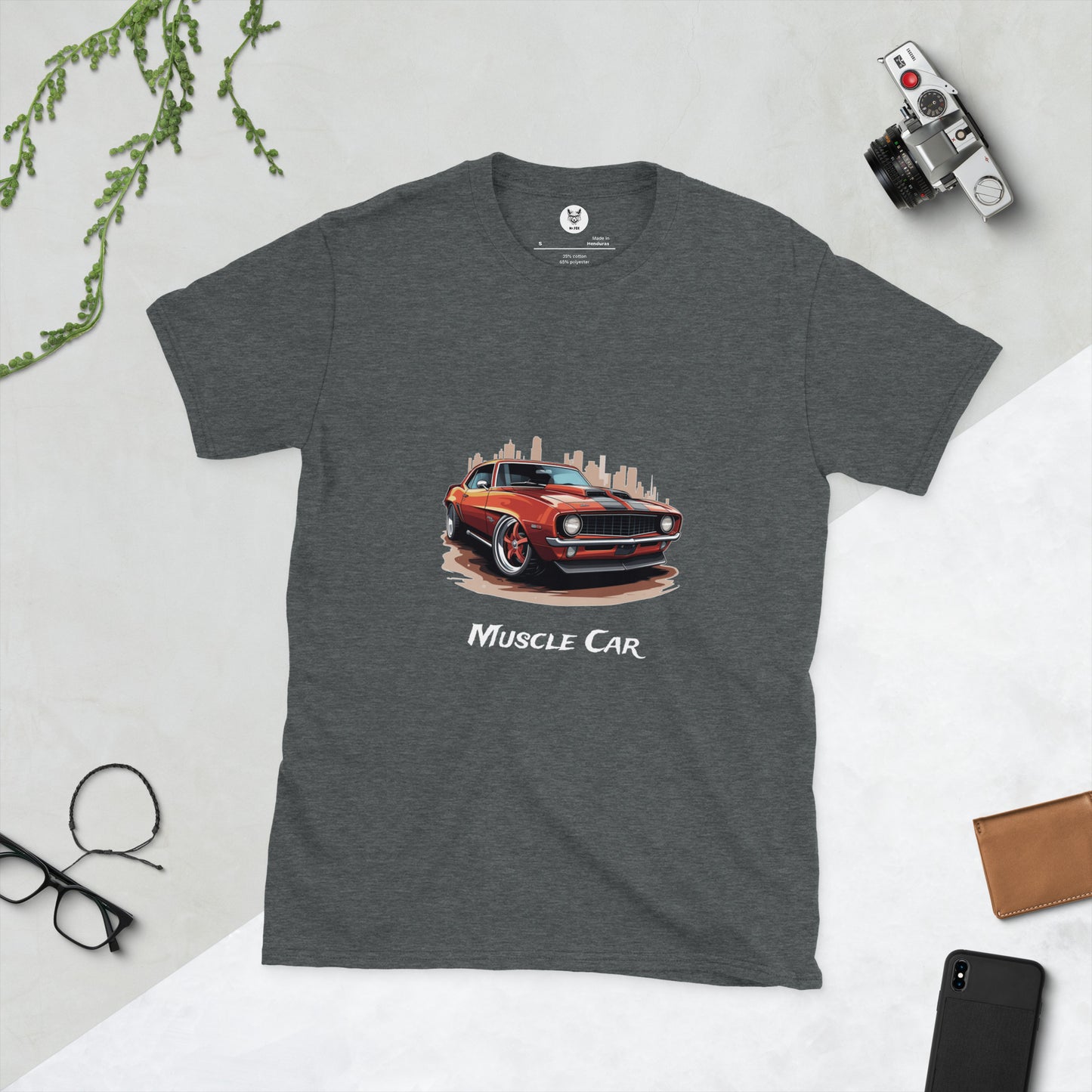 T-shirt unisex z krótkim rękawem „Muscle Car” ID: 219 (PREMIUM)