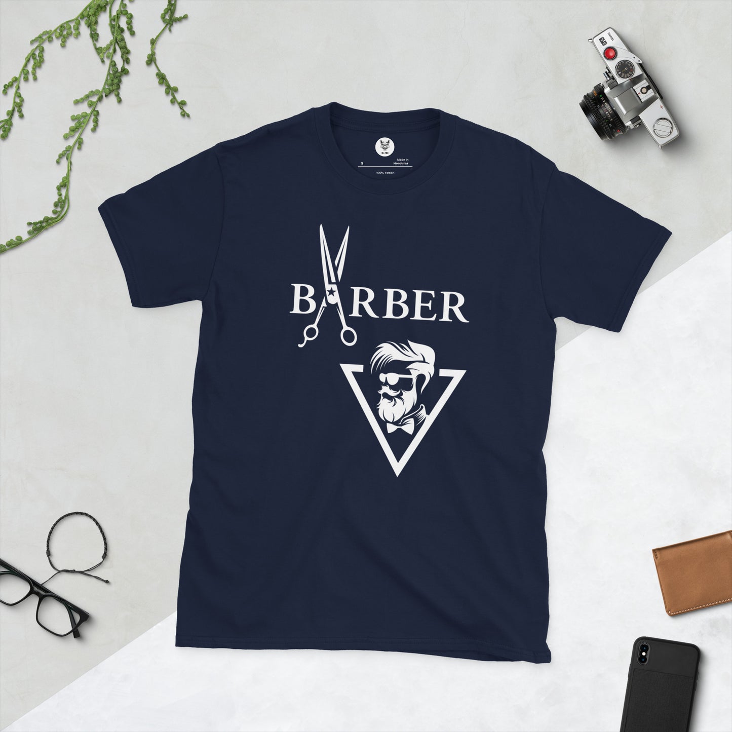 Koszulka unisex z krótkim rękawem „BARBER” id: 08 (PREMIUM)