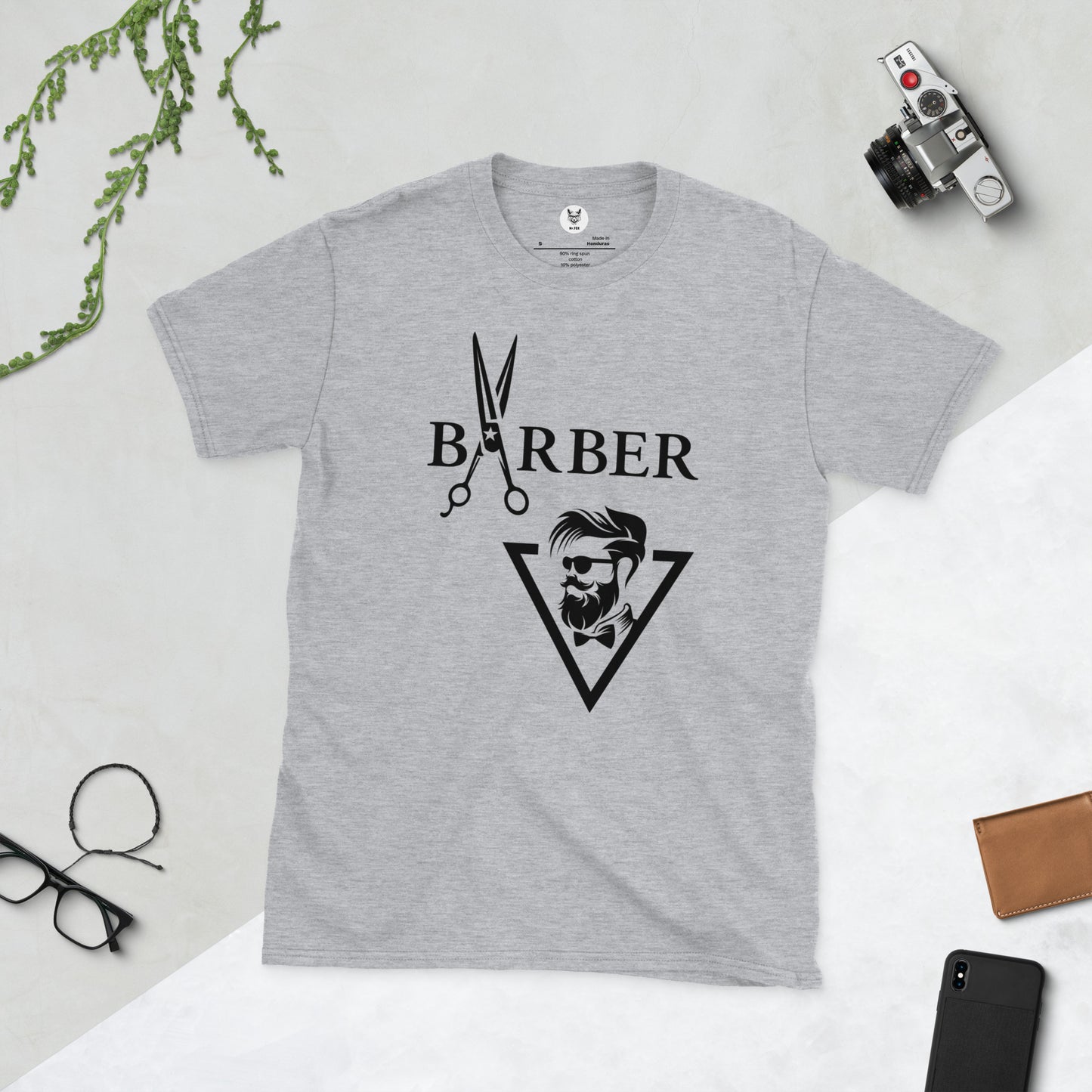 Koszulka unisex z krótkim rękawem „BARBER” id: 08 (PREMIUM)