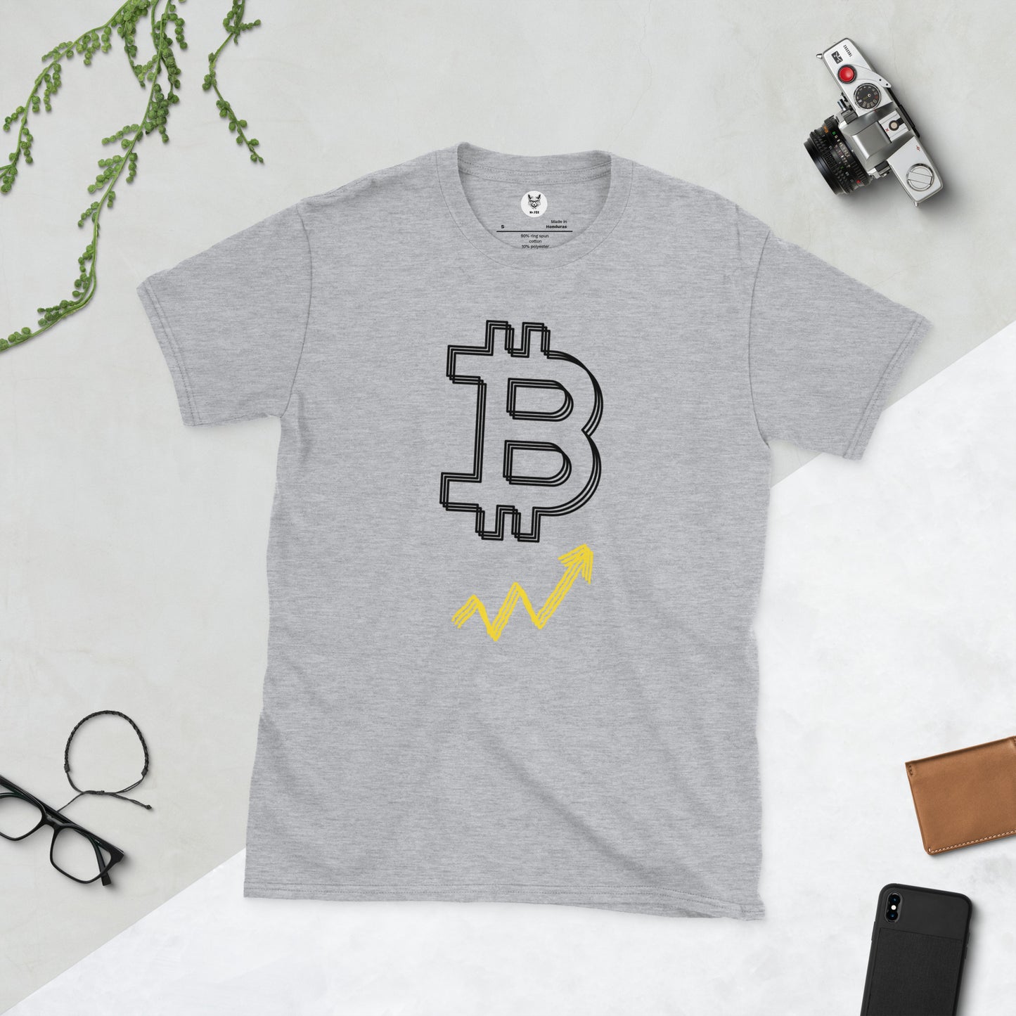 Koszulka unisex z krótkim rękawem „BTC” id: 12 (PREMIUM)