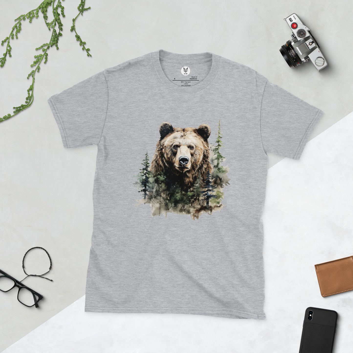 Short-Sleeve Unisex T-Shirt "BEAR" id: 21 (PREMIUM)