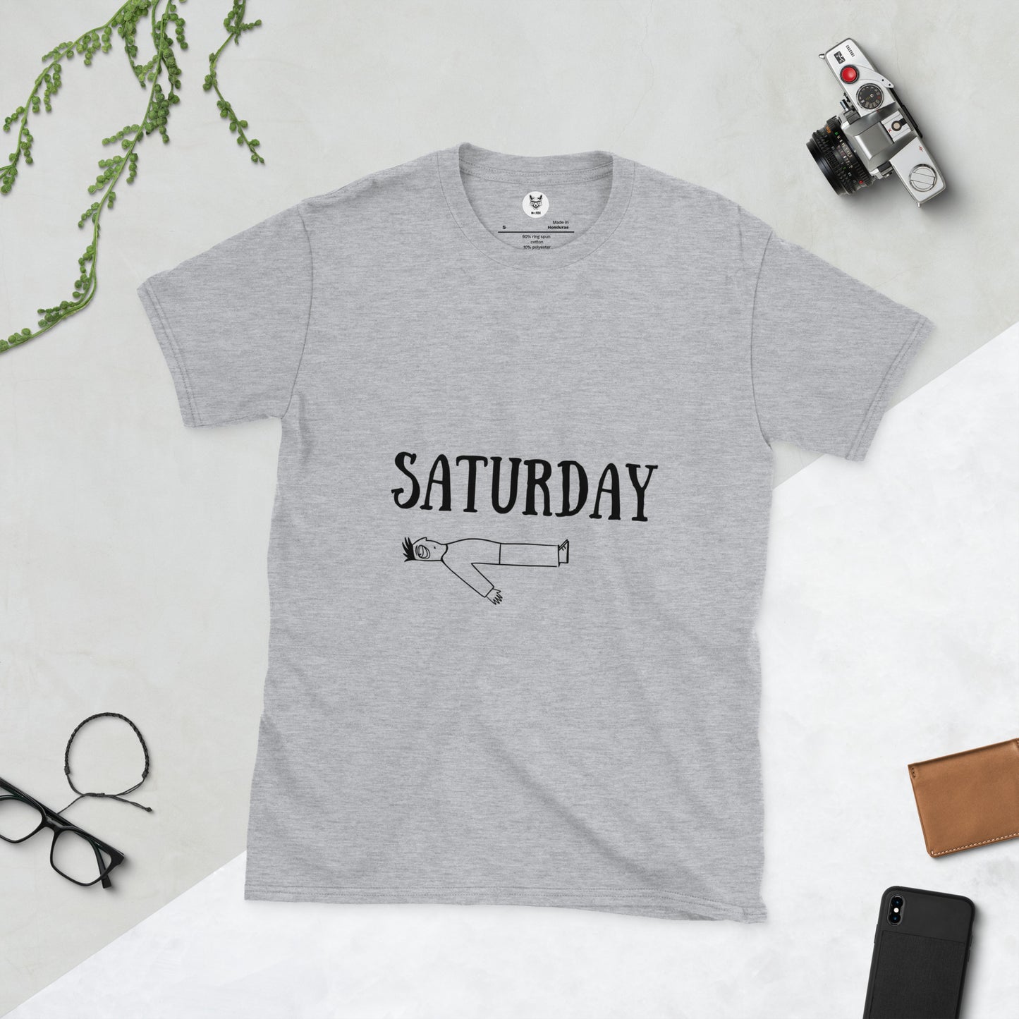 Koszulka unisex z krótkim rękawem „SATURDAY” id: 40 (PREMIUM)