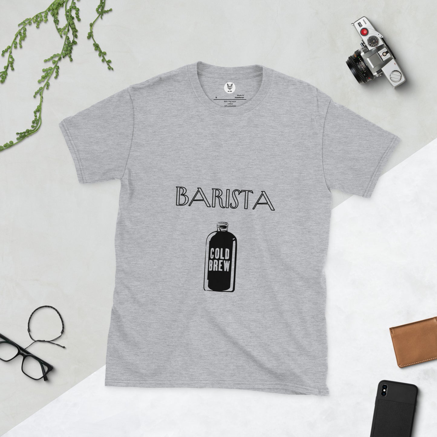 Koszulka unisex z krótkim rękawem „BARISTA” id: 43 (PREMIUM)