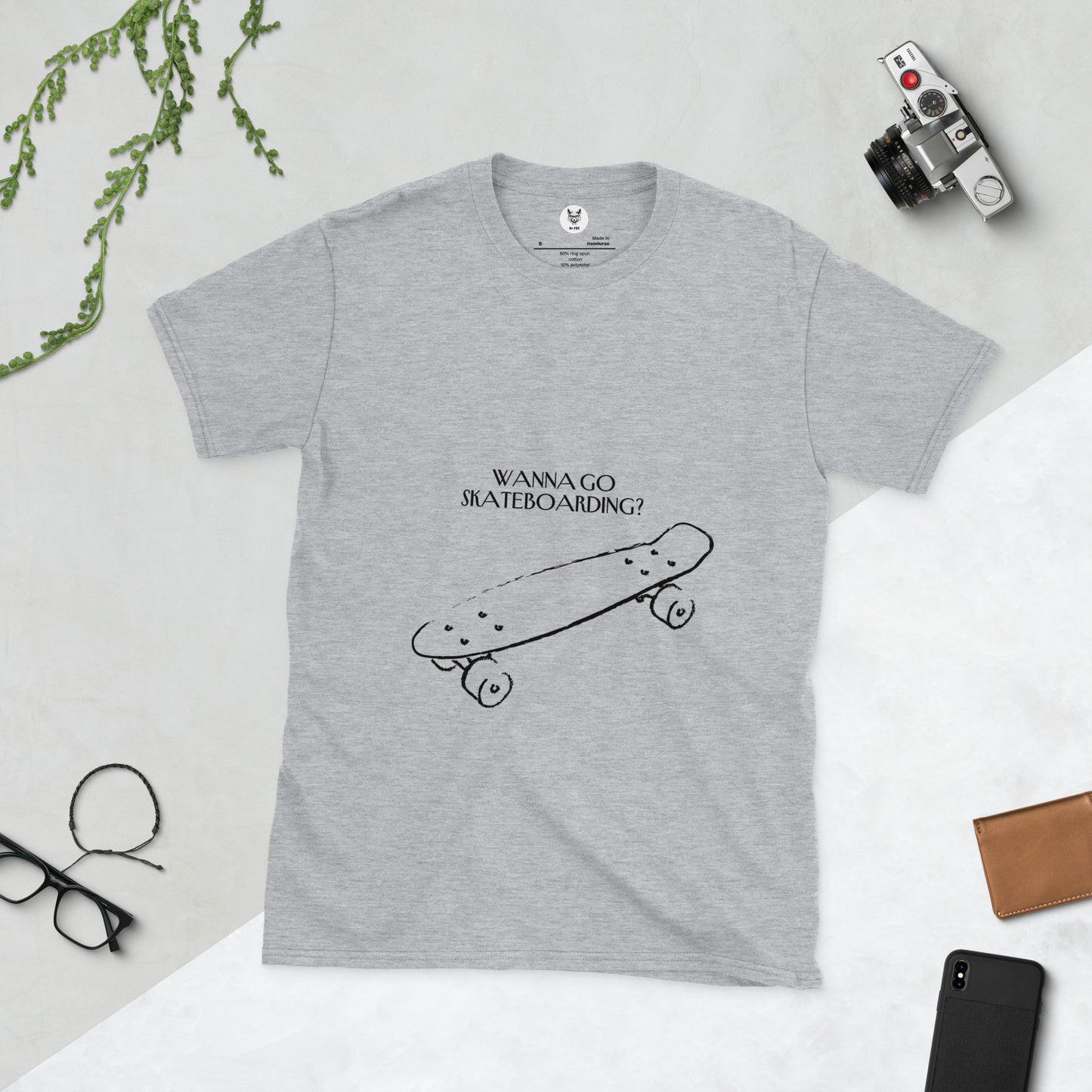 Koszulka unisex z krótkim rękawem „SKATEBOARD” id: 63 (PREMIUM)