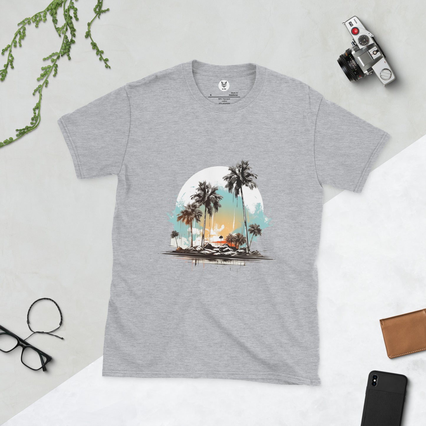 Short-Sleeve Unisex T-Shirt "PALM TREES" id: 66 (PREMIUM)