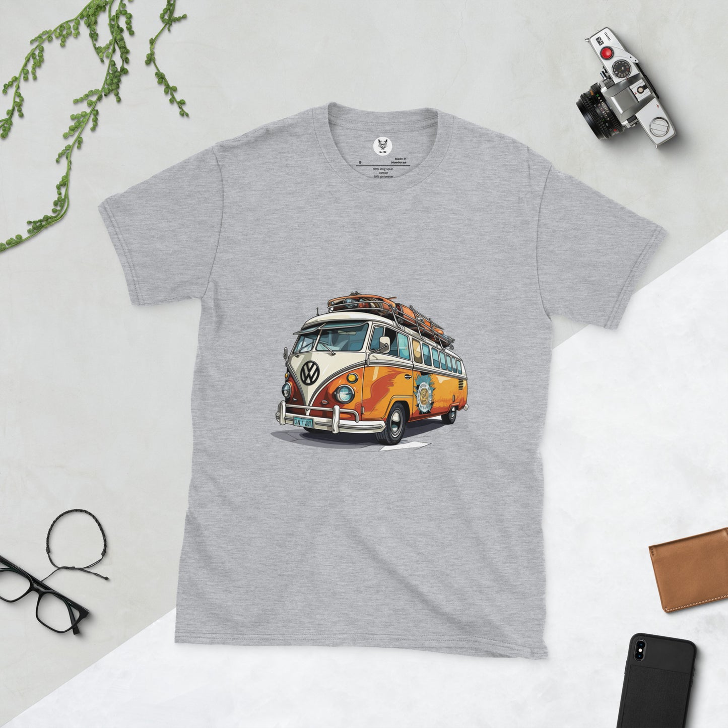 T-shirt unisex z krótkim rękawem „RETRO CAR” ID: 84 (PREMIUM)