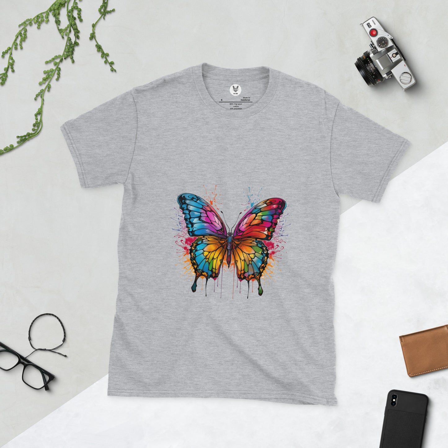 Koszulka unisex z krótkim rękawem „MOTYL” ID: 111 (PREMIUM)