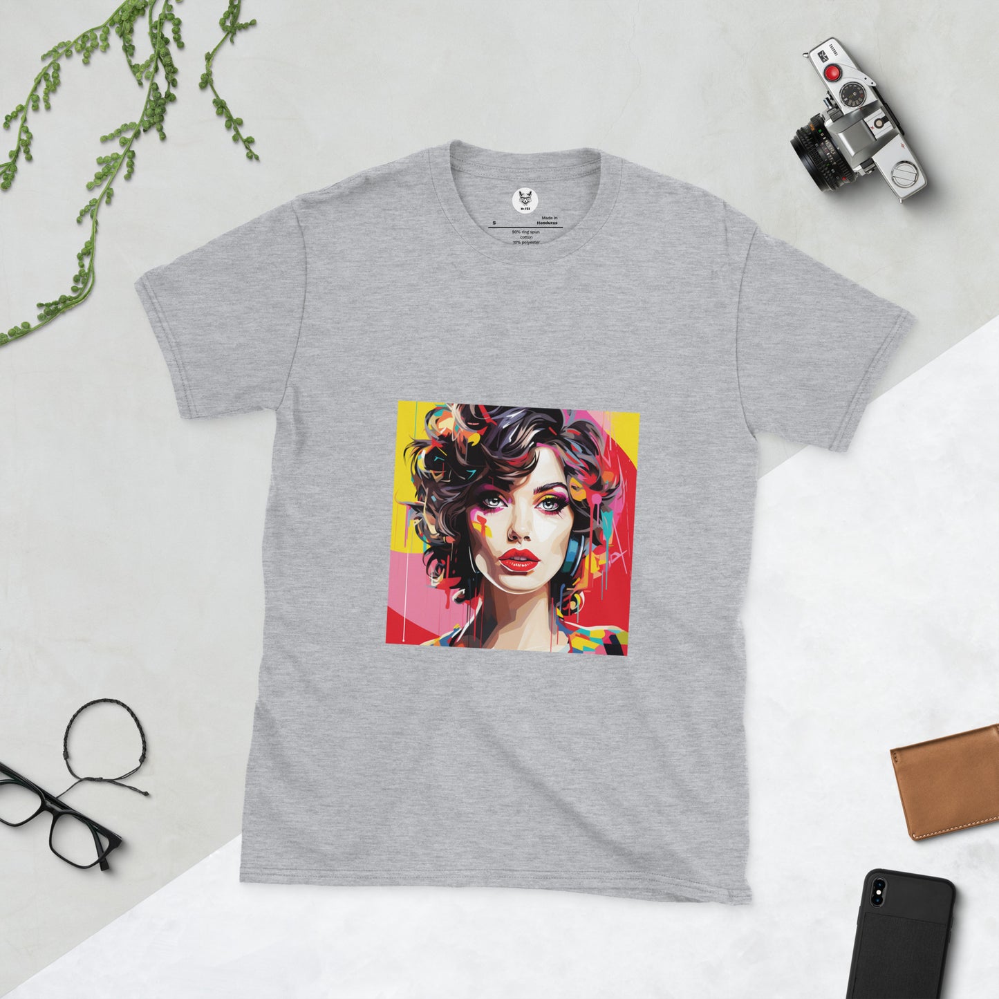 T-shirt unisex z krótkim rękawem „POP ART” ID: 135 (PREMIUM)