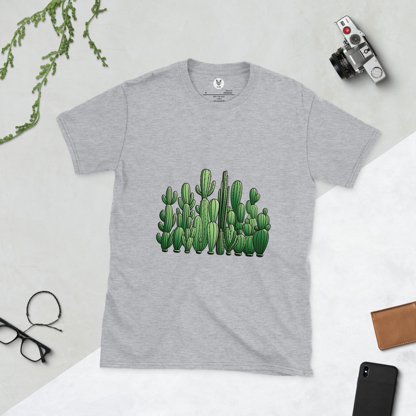 Koszulka unisex z krótkim rękawem „CACTUS” ID: 144 (PREMIUM)