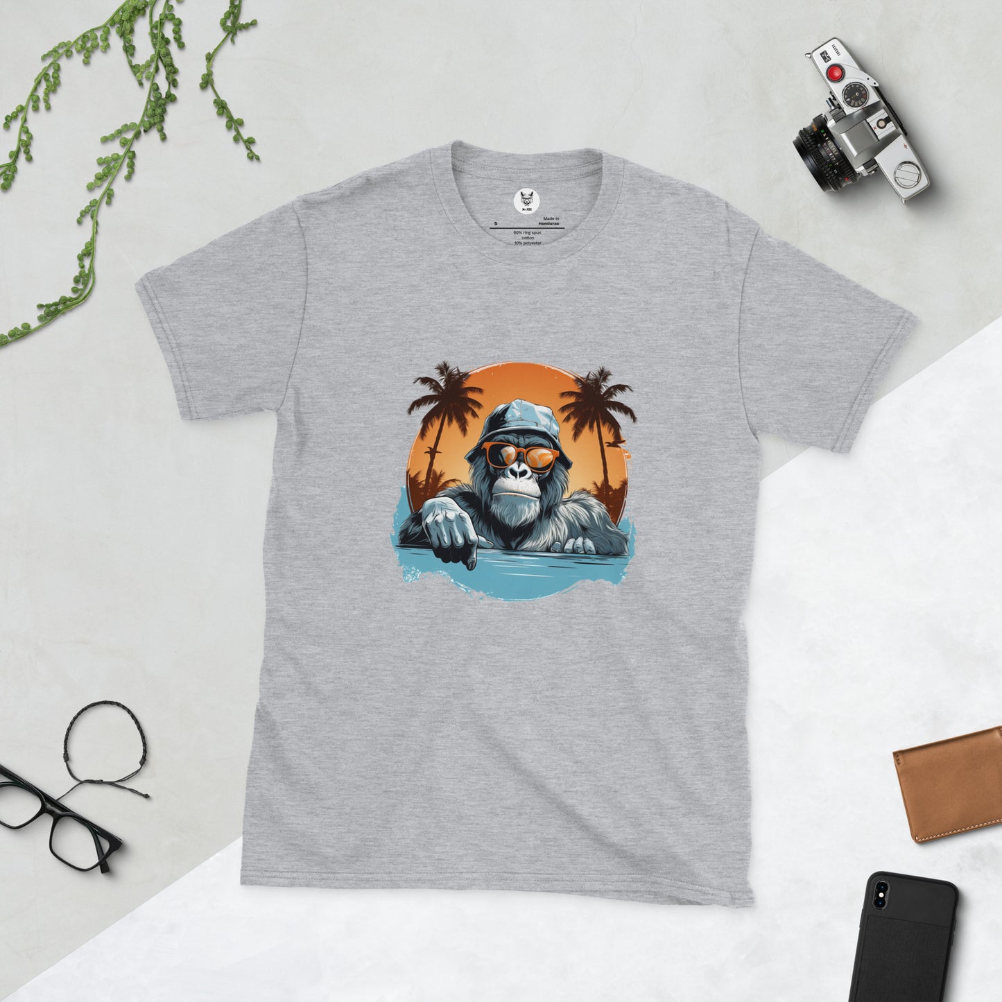 Koszulka unisex z krótkim rękawem „MONKEY” ID: 192 (PREMIUM)