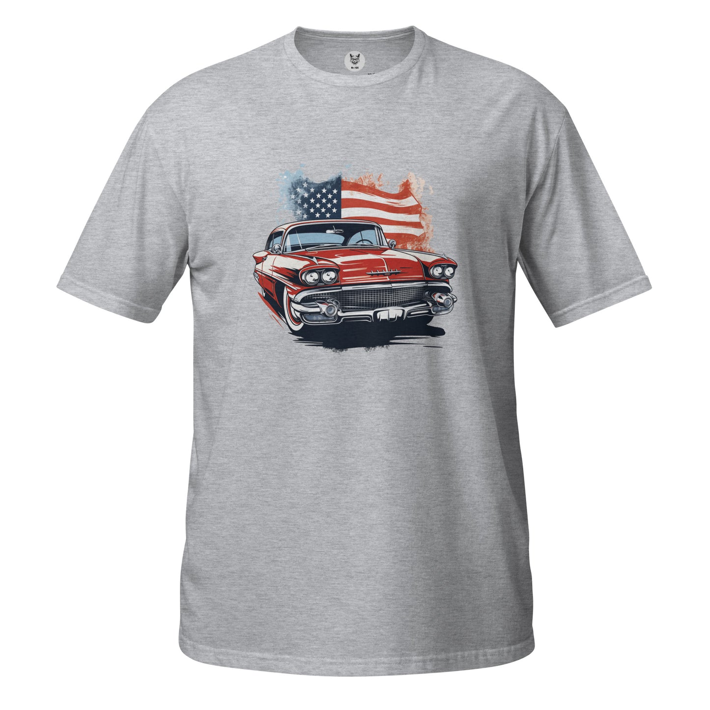 T-shirt unisex z krótkim rękawem „RETRO CAR” ID: 198 (PREMIUM)