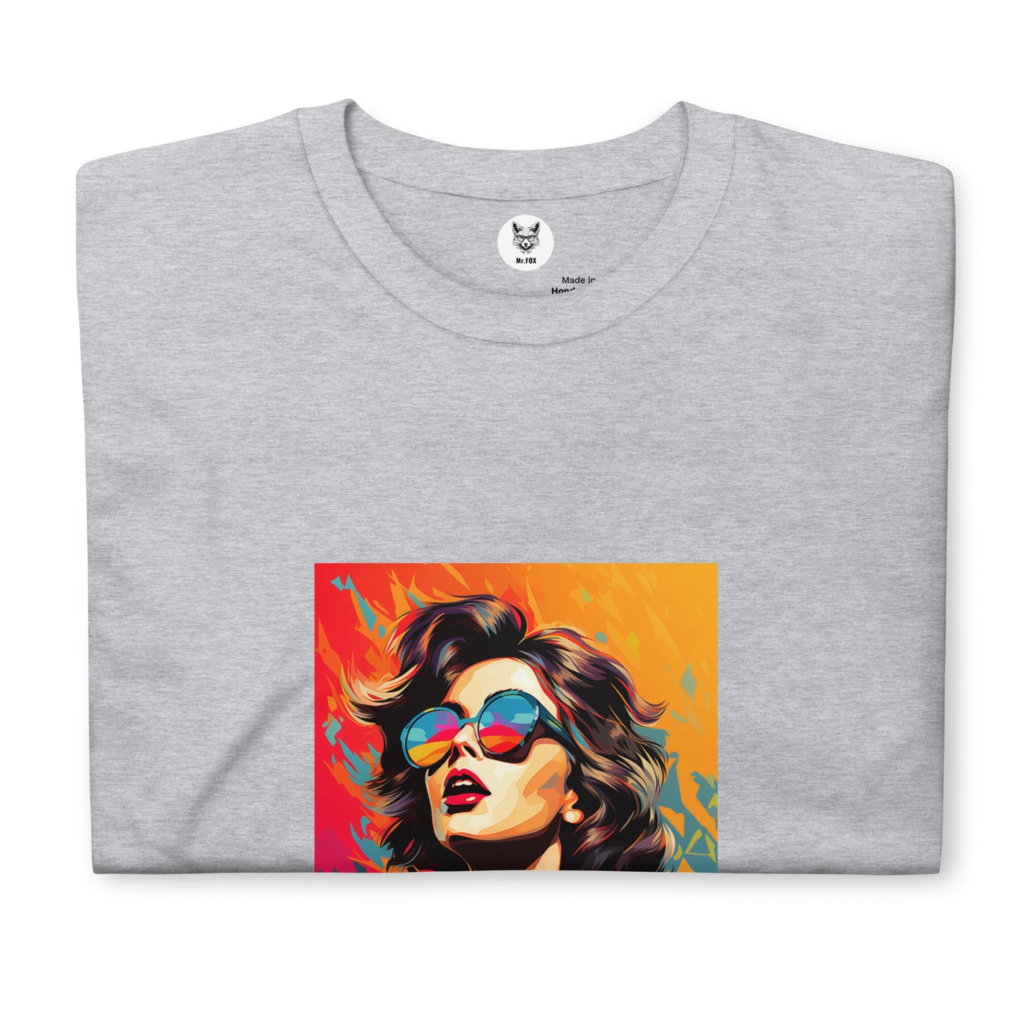 T-shirt unisex z krótkim rękawem „POP ART GIRL” ID: 225 (PREMIUM)