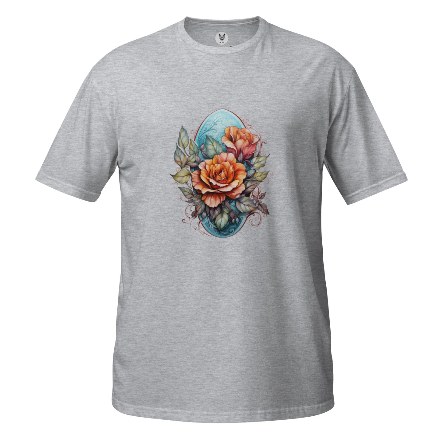 T-Shirt unisex z krótkim rękawem „FLOWERS” ID: 231 (PREMIUM)