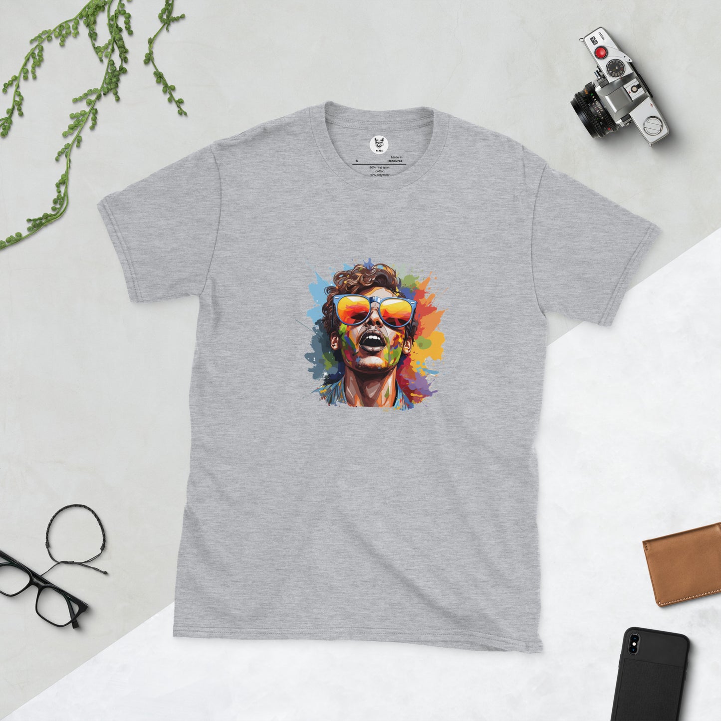 T-shirt unisex z krótkim rękawem „POP ART MEN” ID: 254 (PREMIUM)