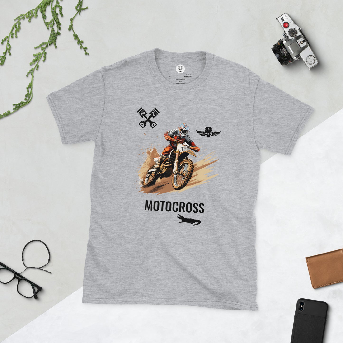 Koszulka unisex z krótkim rękawem „MOTOCROSS” ID: 260 (PREMIUM)