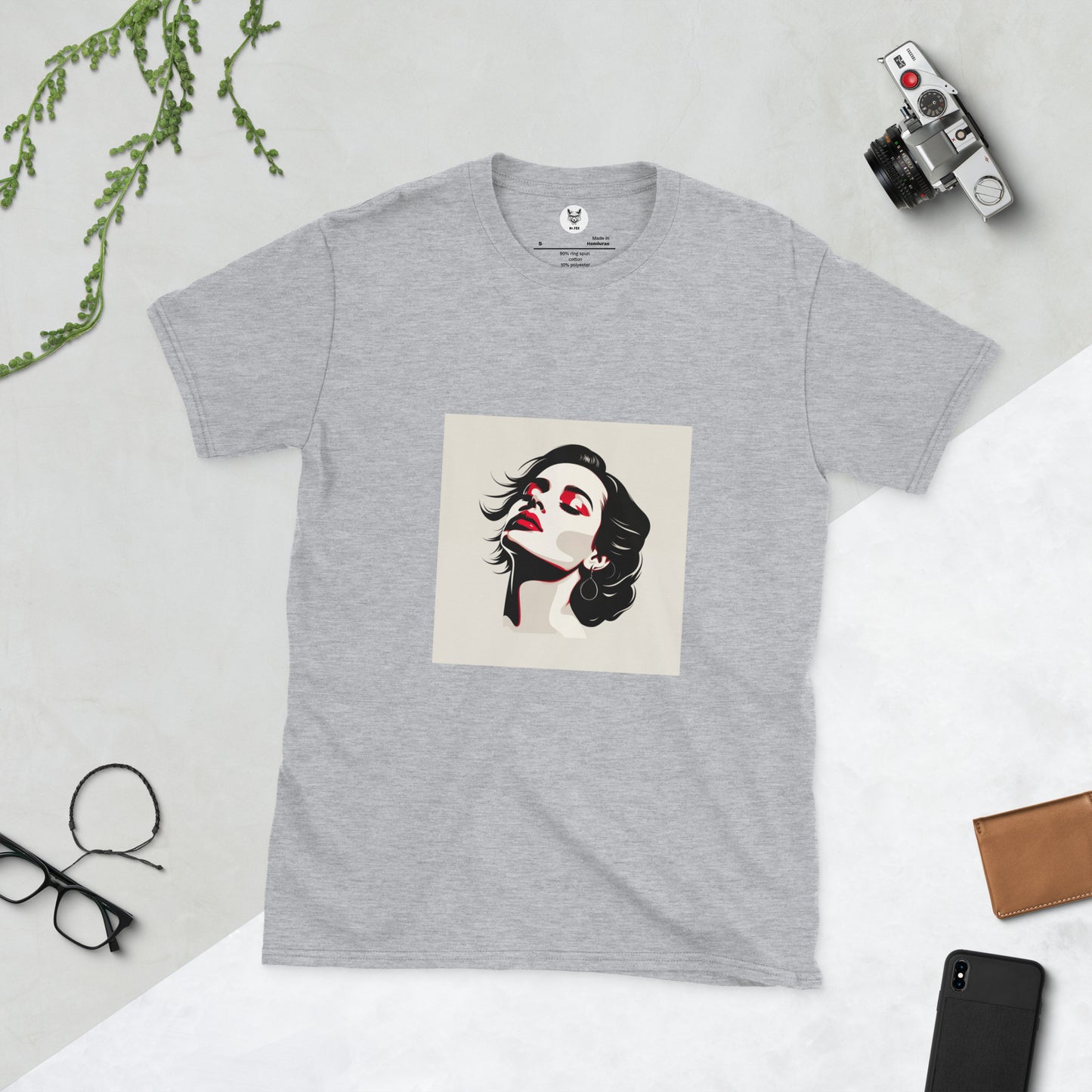 T-shirt unisex z krótkim rękawem „POP ART GIRL” ID: 307 (PREMIUM)