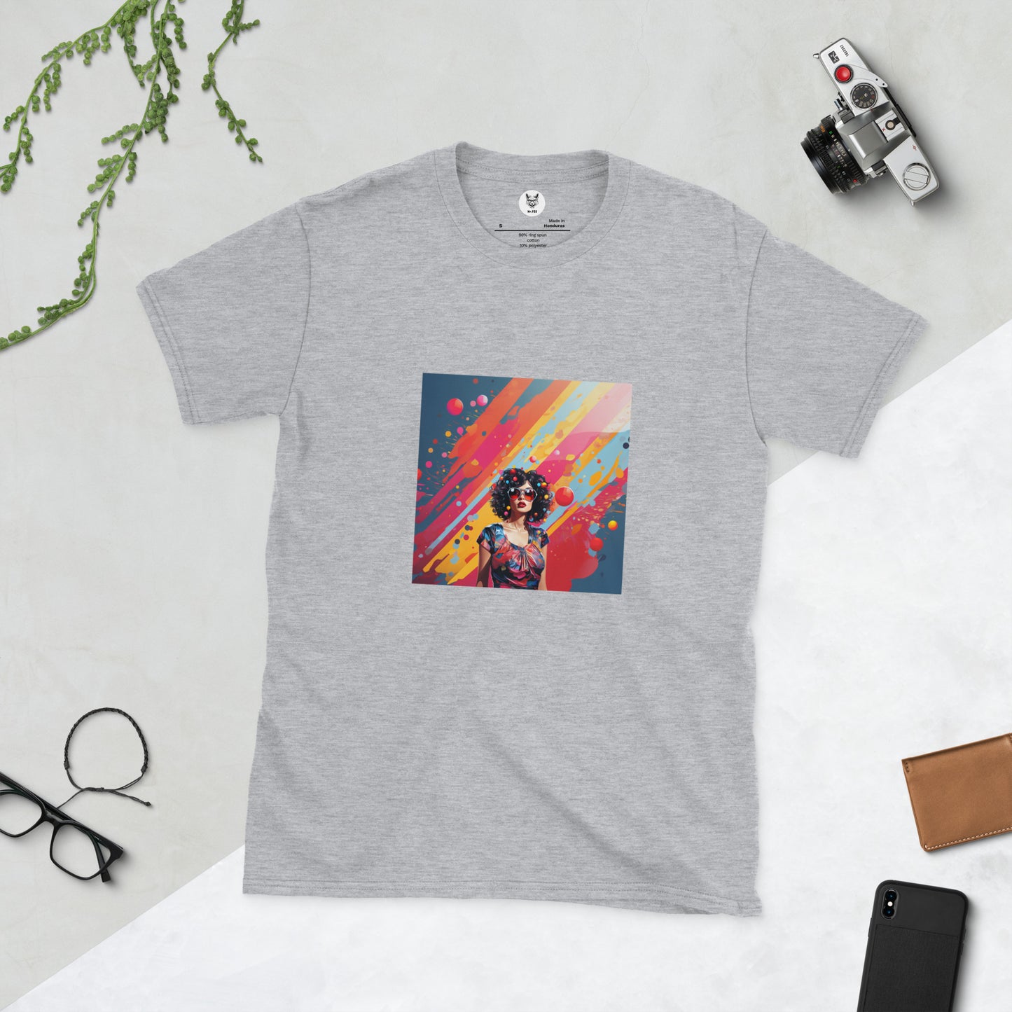 T-shirt unisex z krótkim rękawem „POP ART GIRL” ID: 312 (PREMIUM)