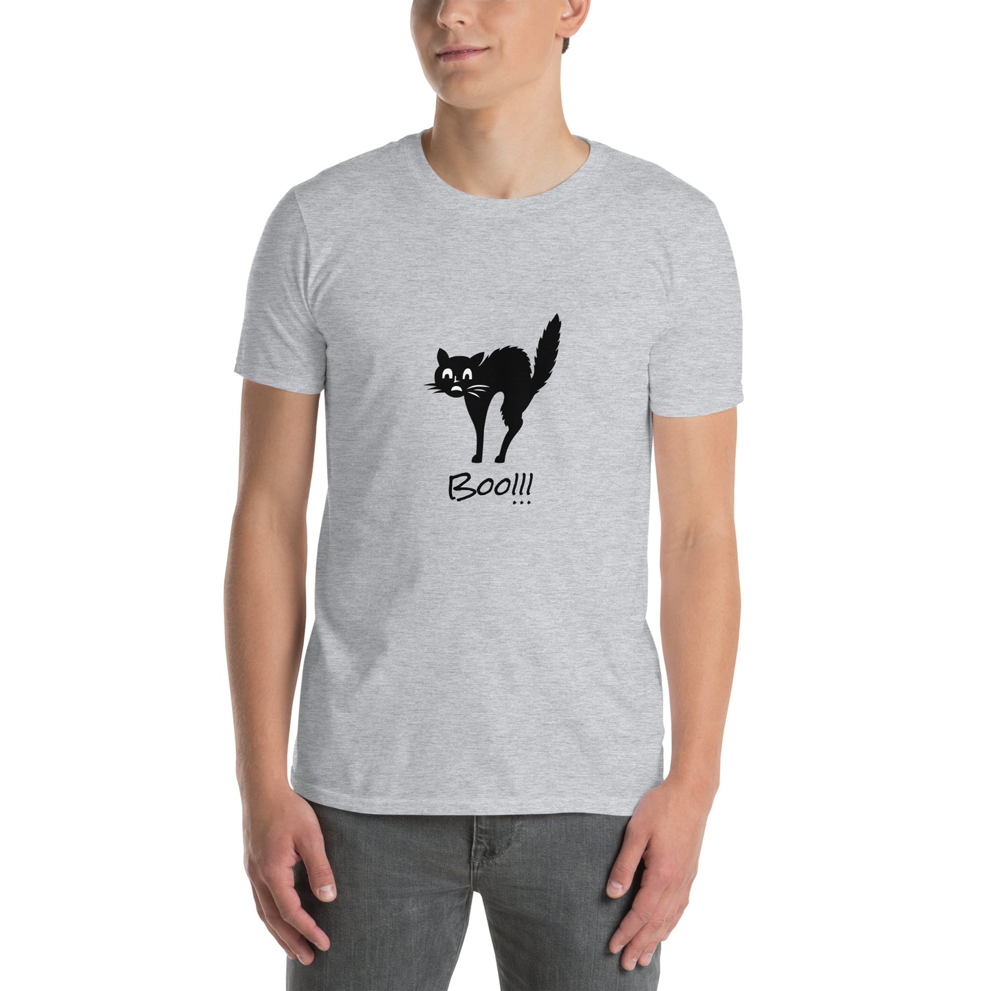 Short-Sleeve Unisex T-Shirt "BLACK CAT" ID: 334 (PREMIUM)