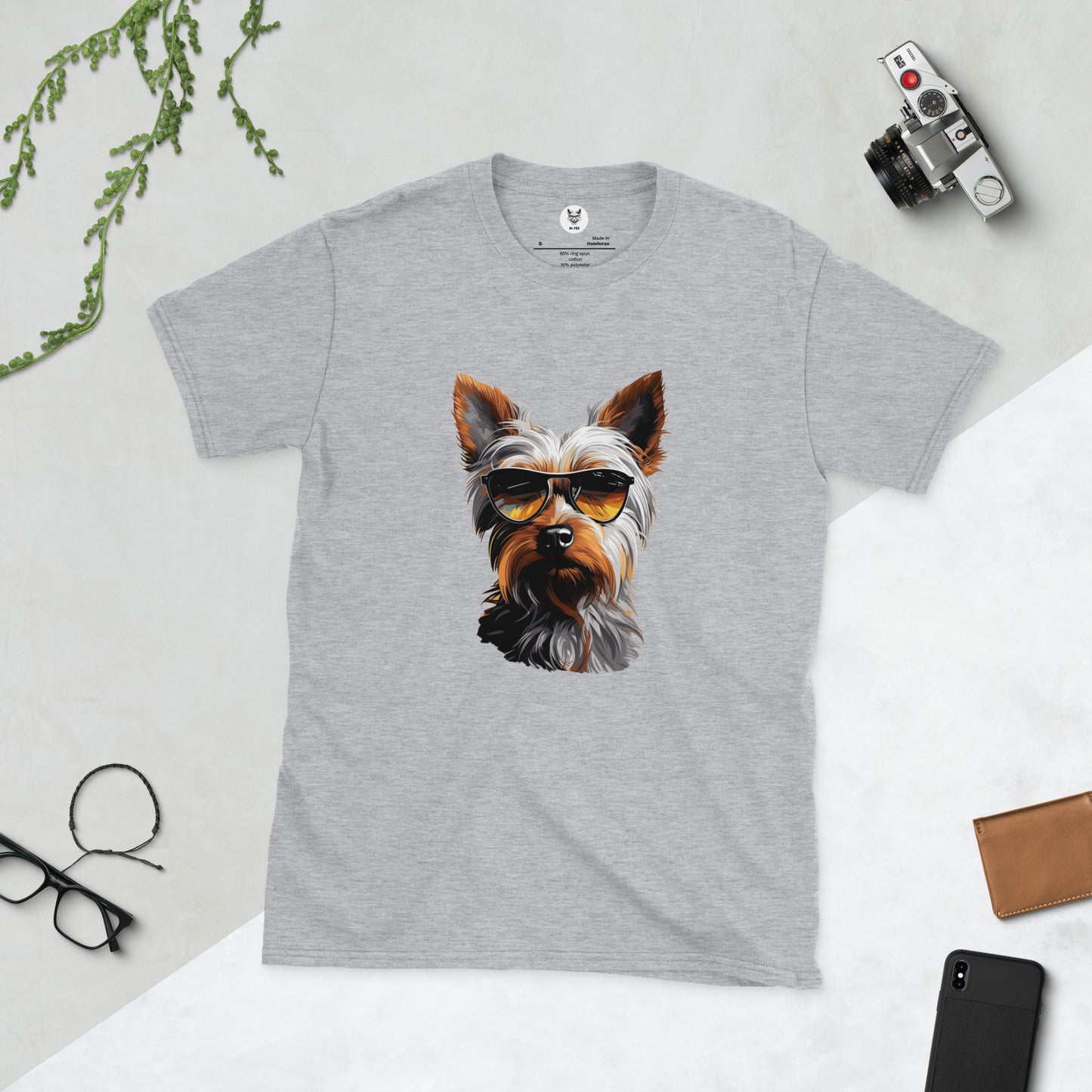 Koszulka unisex z krótkim rękawem „YORKIE” id: 22 (PREMIUM)