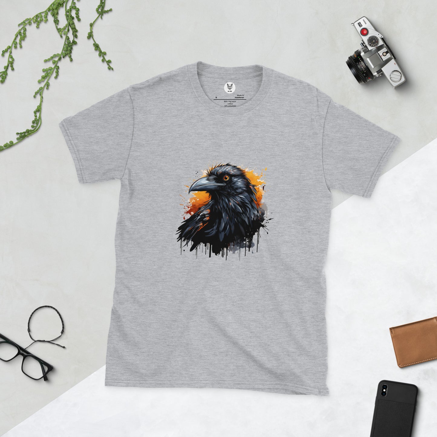 Koszulka unisex z krótkim rękawem „CROW” id: 27 (PREMIUM)