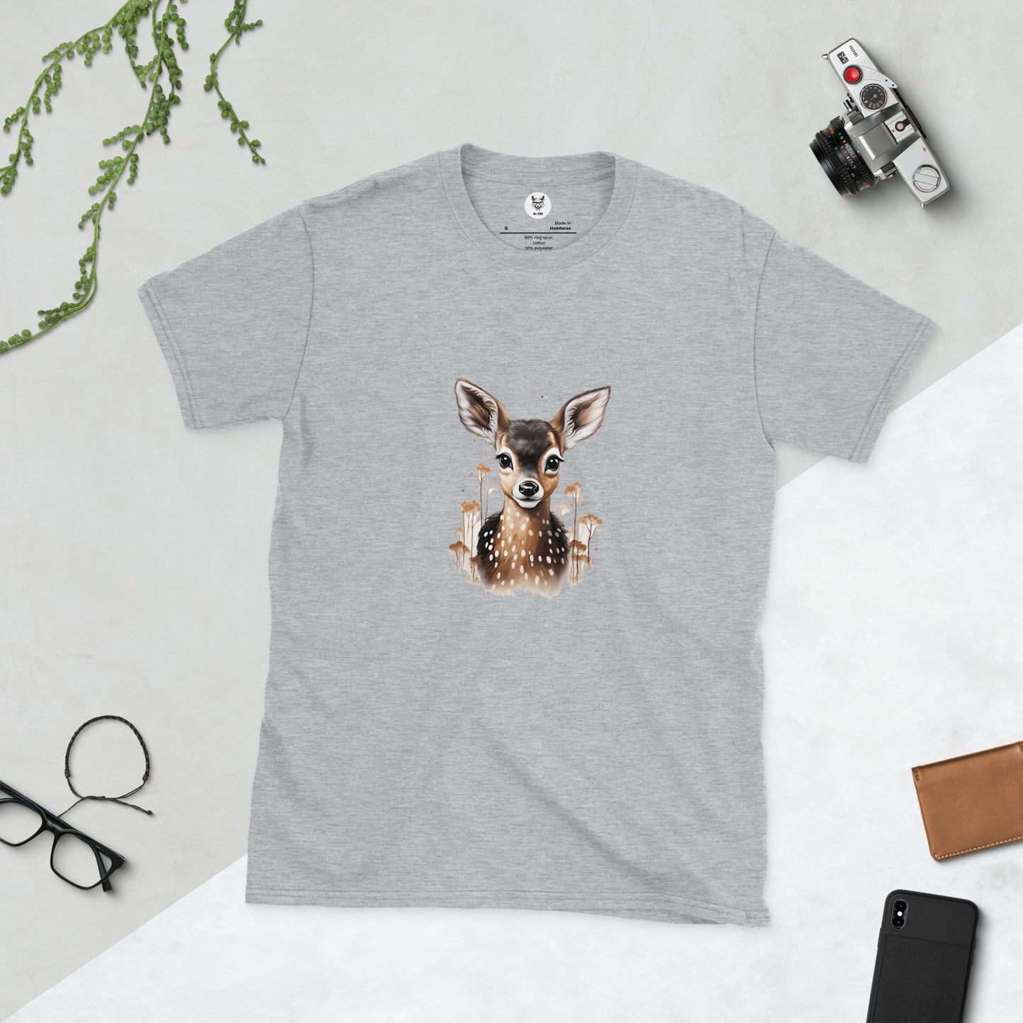 Koszulka unisex z krótkim rękawem „Bambi” id: 92 (PREMIUM)