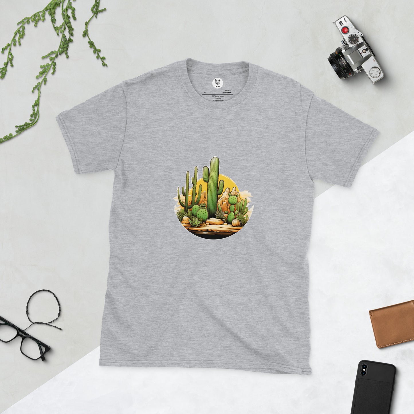 Koszulka unisex z krótkim rękawem „CACTUS” ID: 98 (PREMIUM)