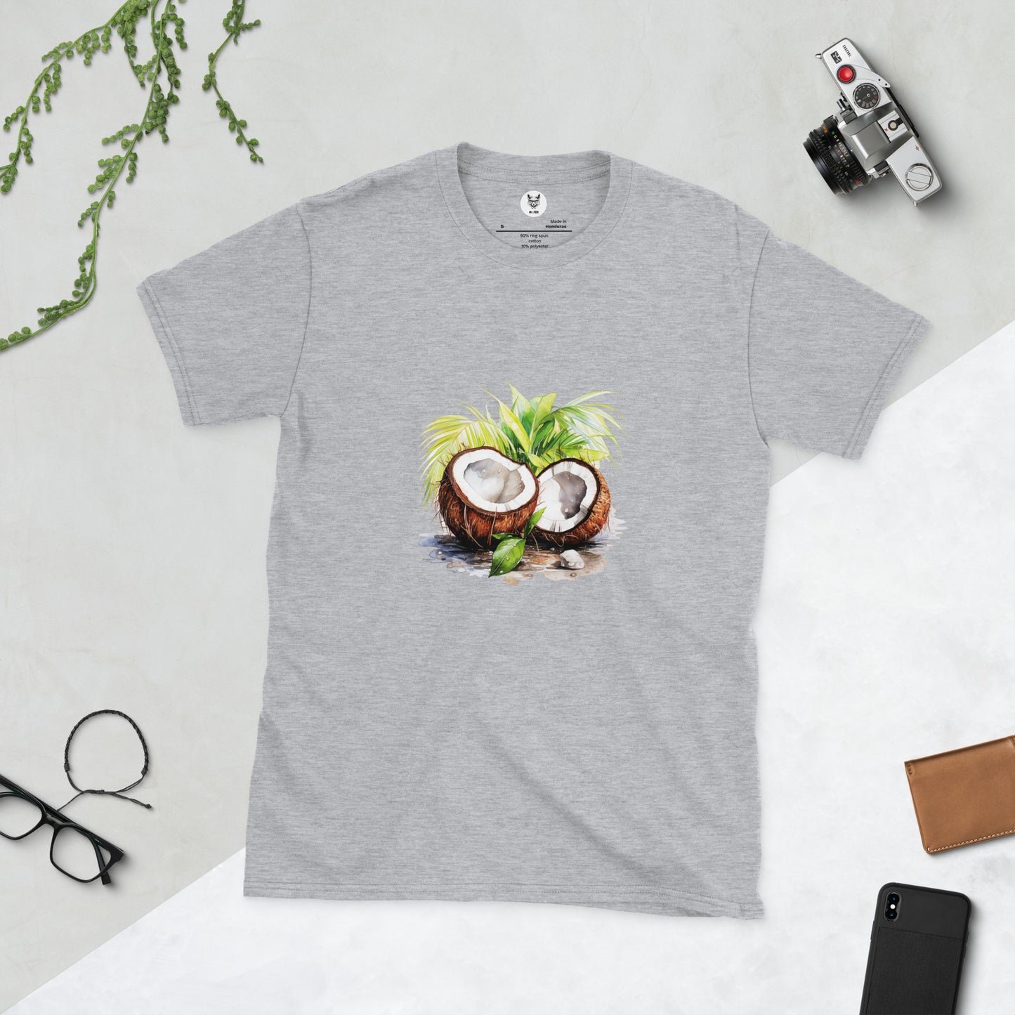 Koszulka unisex z krótkim rękawem „COCONUT” ID: 100 (PREMIUM)