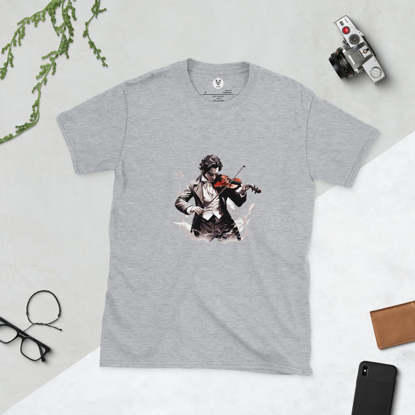 Short-Sleeve Unisex T-Shirt "VIOLINIST" ID: 136 (PREMIUM)