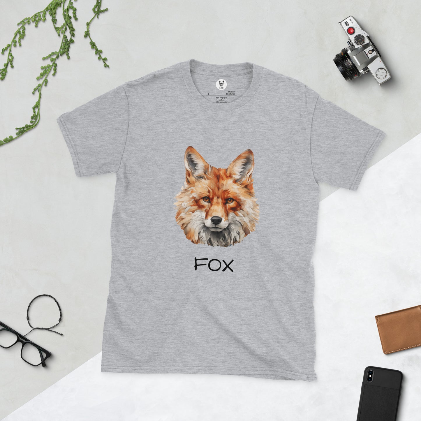 Koszulka unisex z krótkim rękawem „FOX” ID: 177 (PREMIUM)