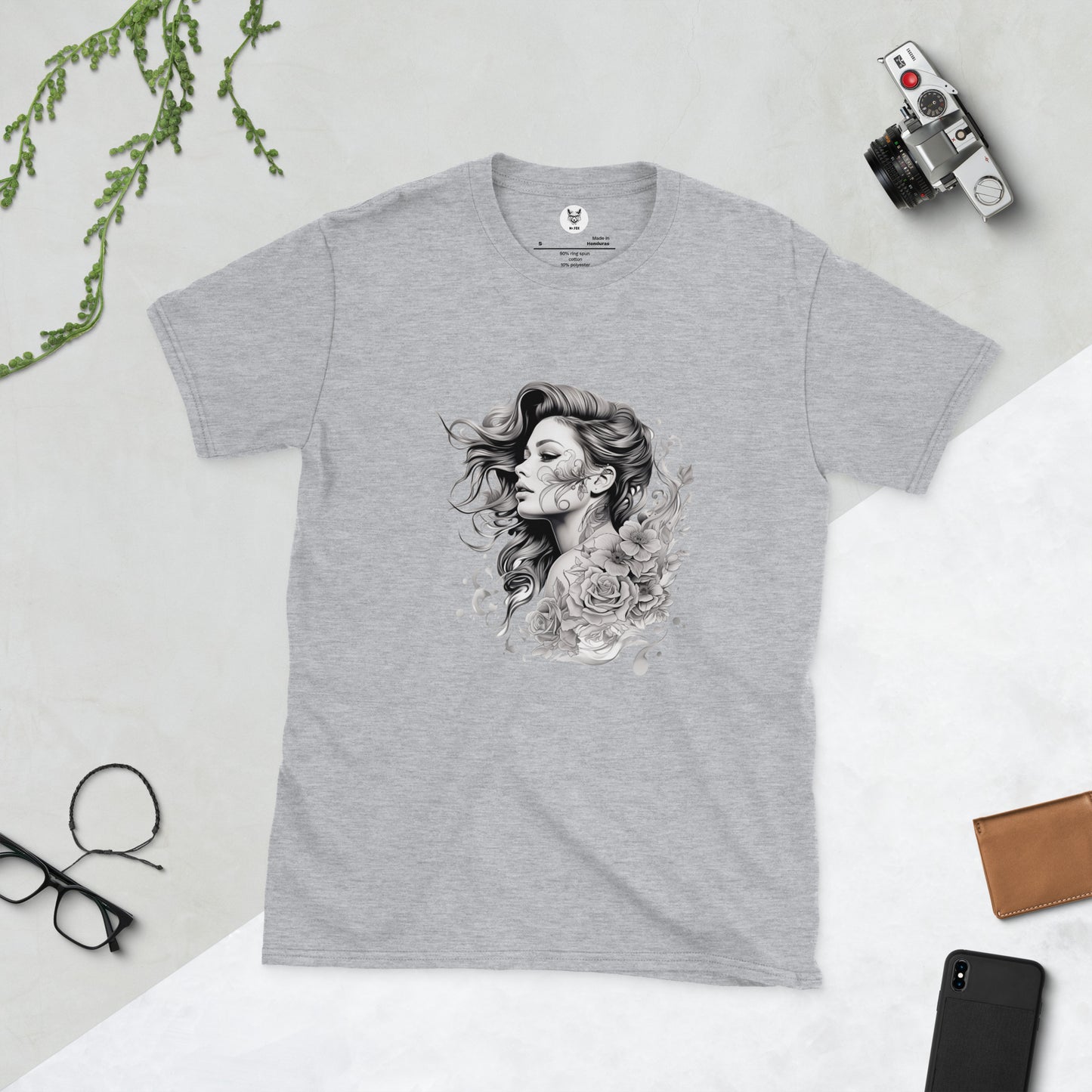 T-Shirt unisex z krótkim rękawem „TATTOO GIRL” ID: 182 (PREMIUM)