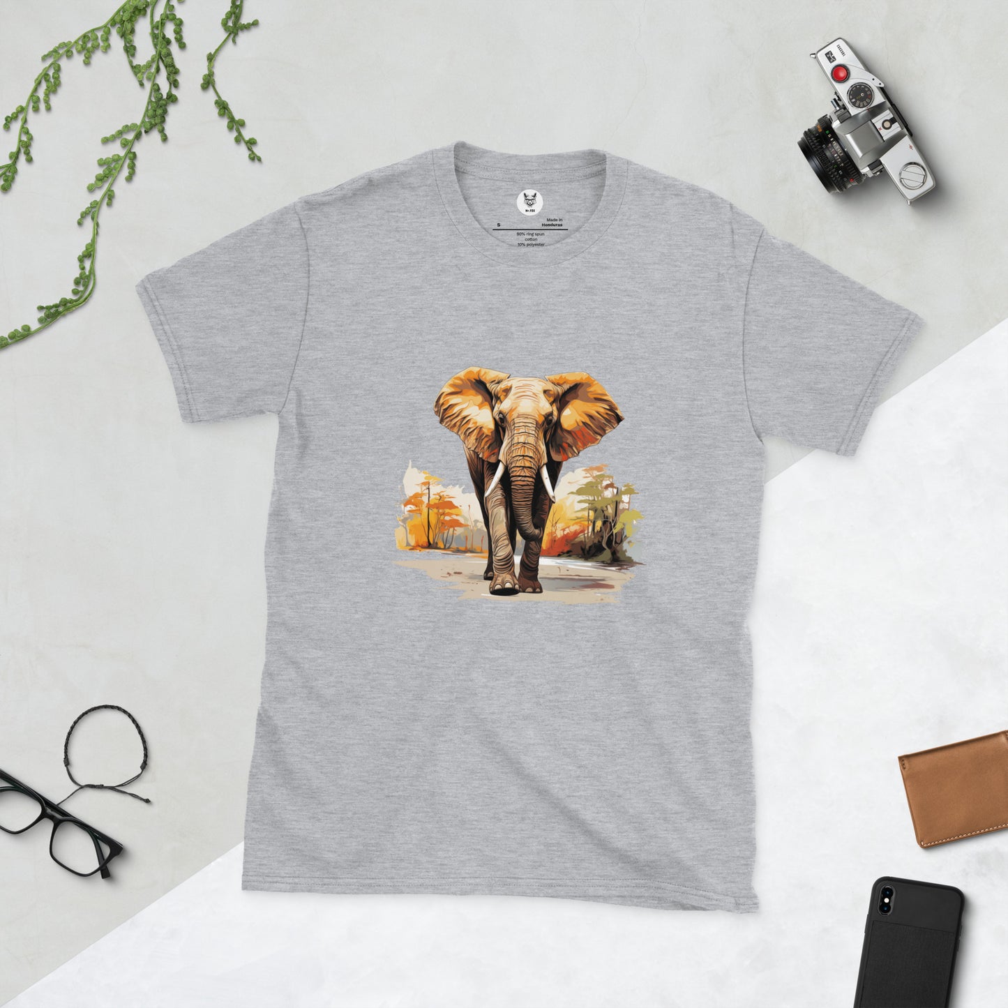 Short-Sleeve Unisex T-Shirt "ELEPHANT" ID: 183 (PREMIUM)