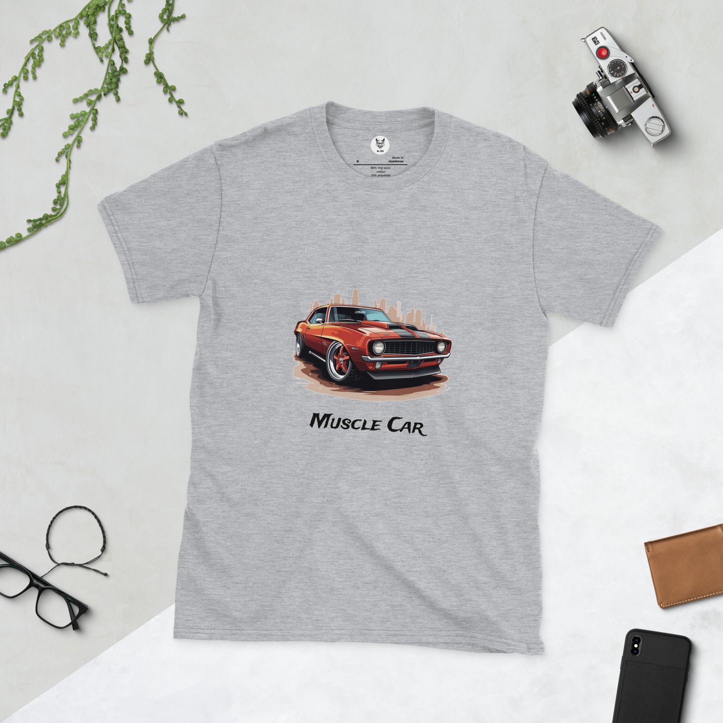 T-shirt unisex z krótkim rękawem „Muscle Car” ID: 219 (PREMIUM)