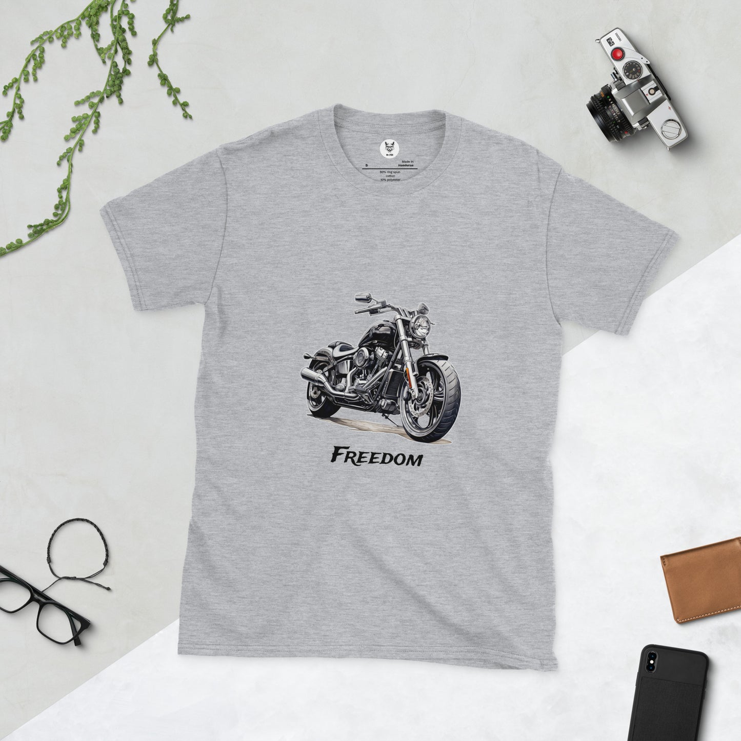 Koszulka unisex z krótkim rękawem „motocykl” ID: 221 (PREMIUM)