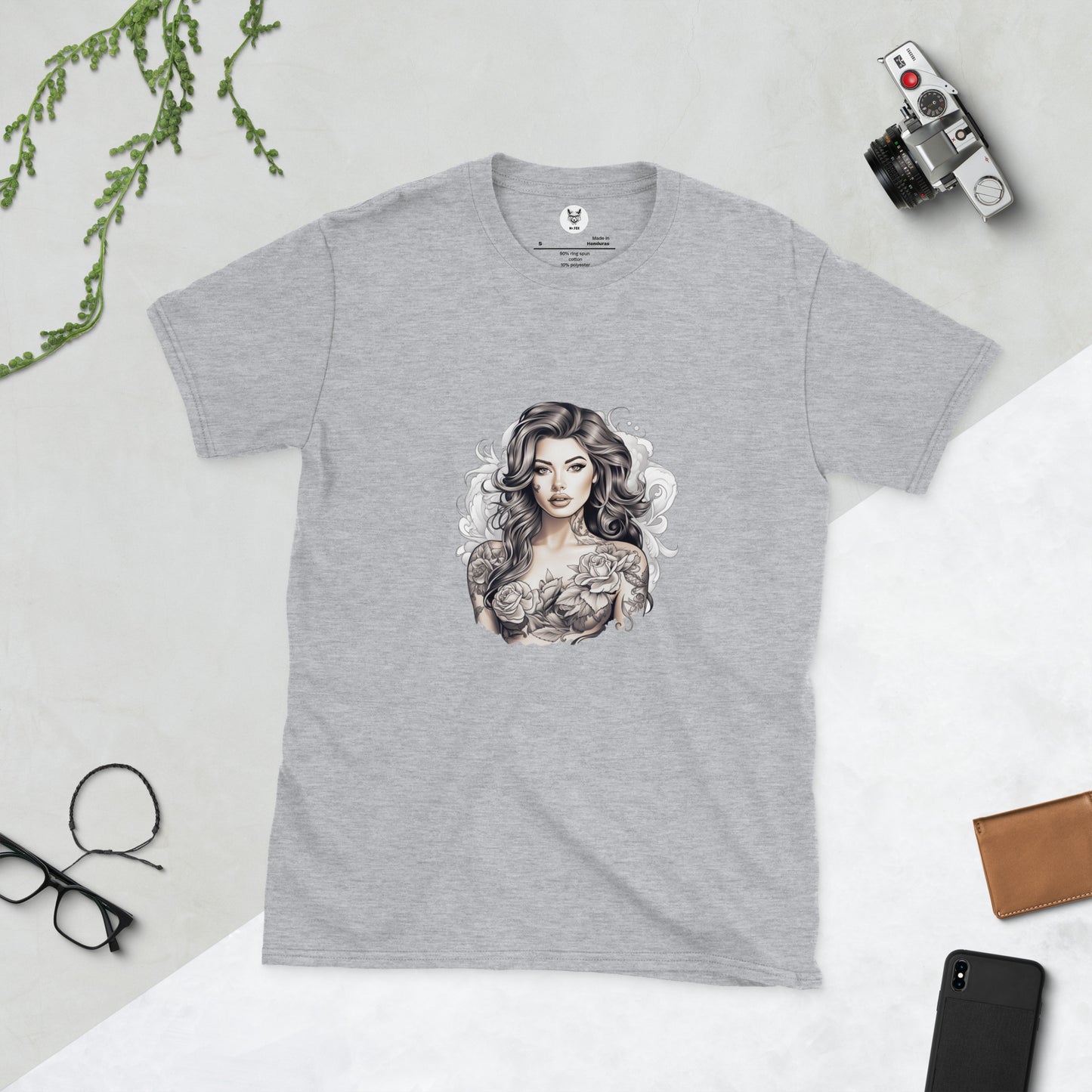 T-Shirt unisex z krótkim rękawem „TATTOO GIRL” ID: 257 (PREMIUM)