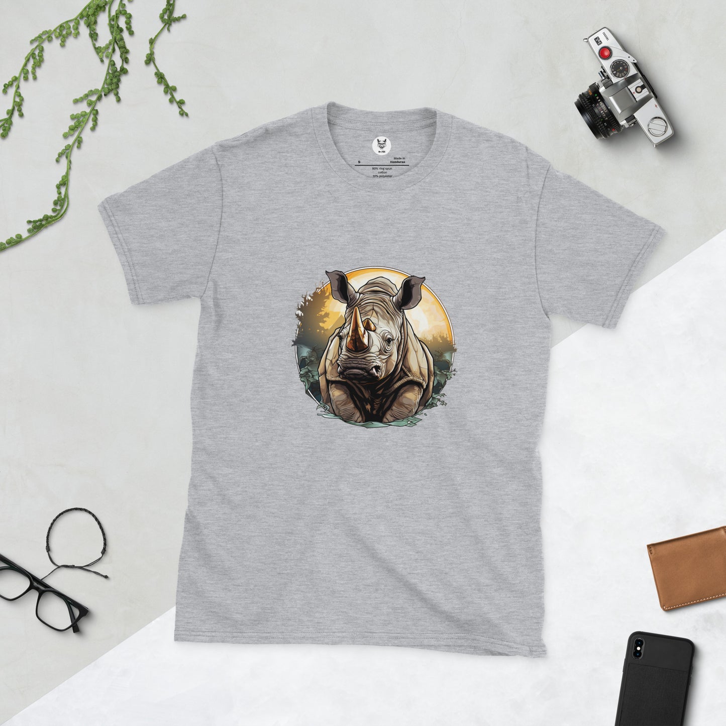 Short-Sleeve Unisex T-Shirt "RHINOCEROS" ID: 261 (PREMIUM)