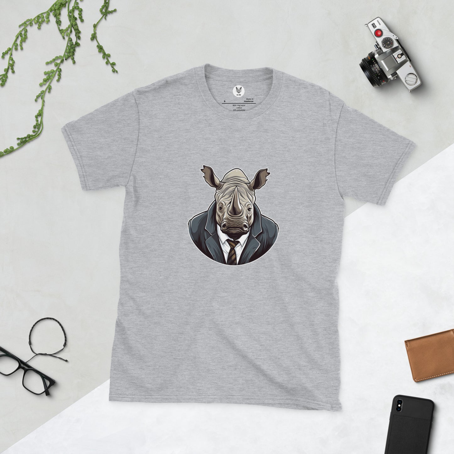 Short-Sleeve Unisex T-Shirt "RHINOCEROS" ID: 356 (PREMIUM)