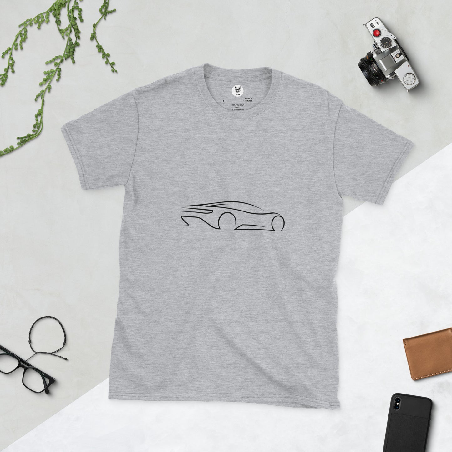 T-shirt unisex z krótkim rękawem „CAR” ID: 391 (PREMIUM)