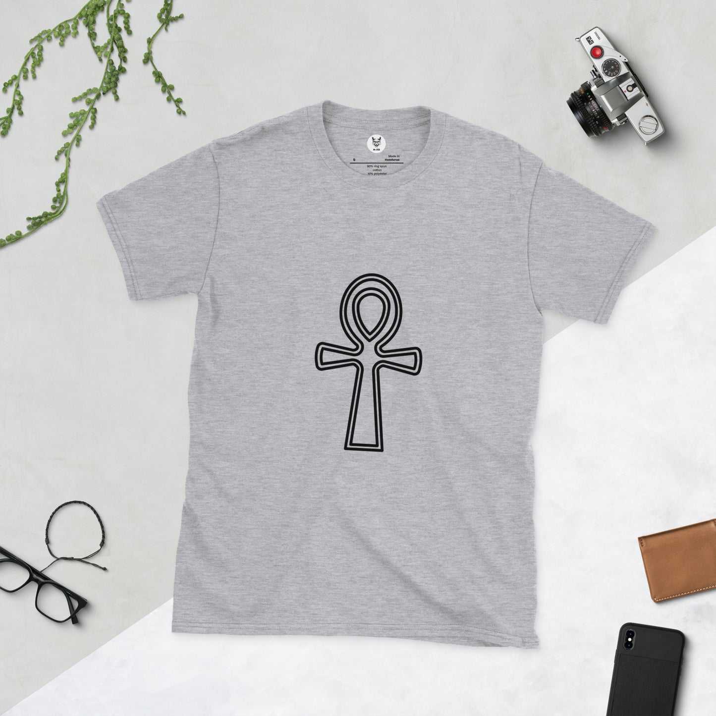 Koszulka unisex z krótkim rękawem „ANKH” ID: 395 (PREMIUM)