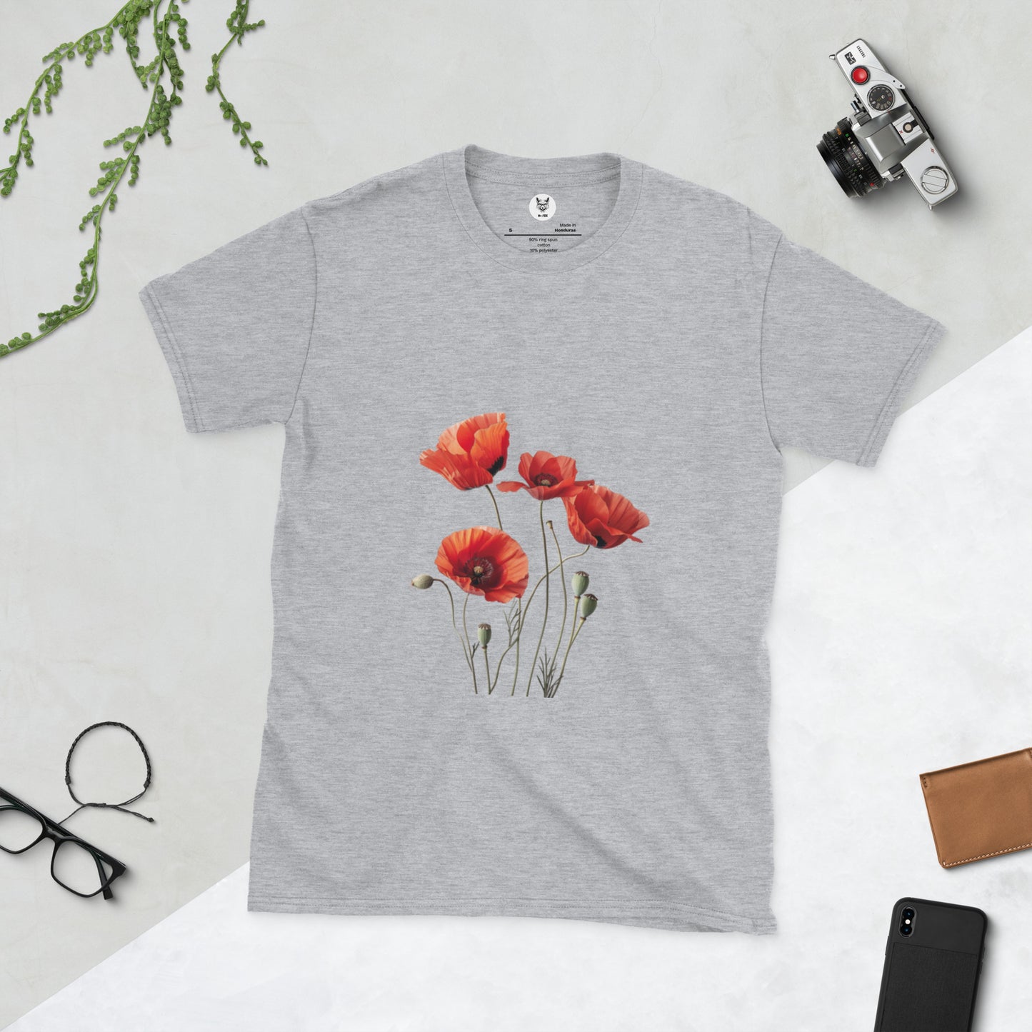 Short-Sleeve Unisex T-Shirt "FLOWERS" ID: 398 (PREMIUM)